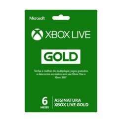 Cartão Xbox Live 6 Meses Gold - Europa