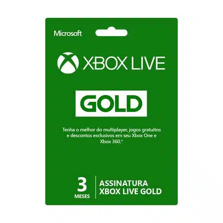 Cartão Xbox Live 3 Meses Gold - Europa