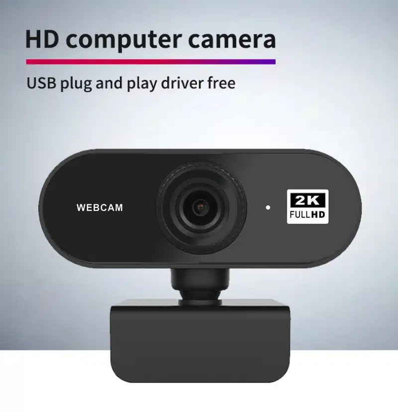 Web Cam Auto Focus 2K c/ Microfone Integrado Alta Definição