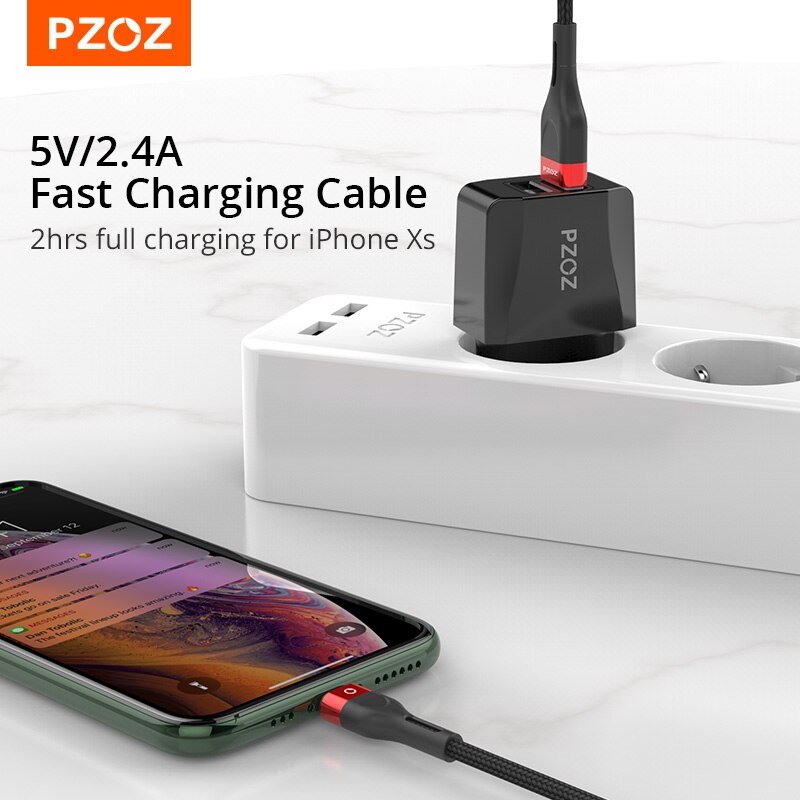 Cabo de carregamento rápido PZOZ lightning para Apple iPhone/iPad 1M - Image 3