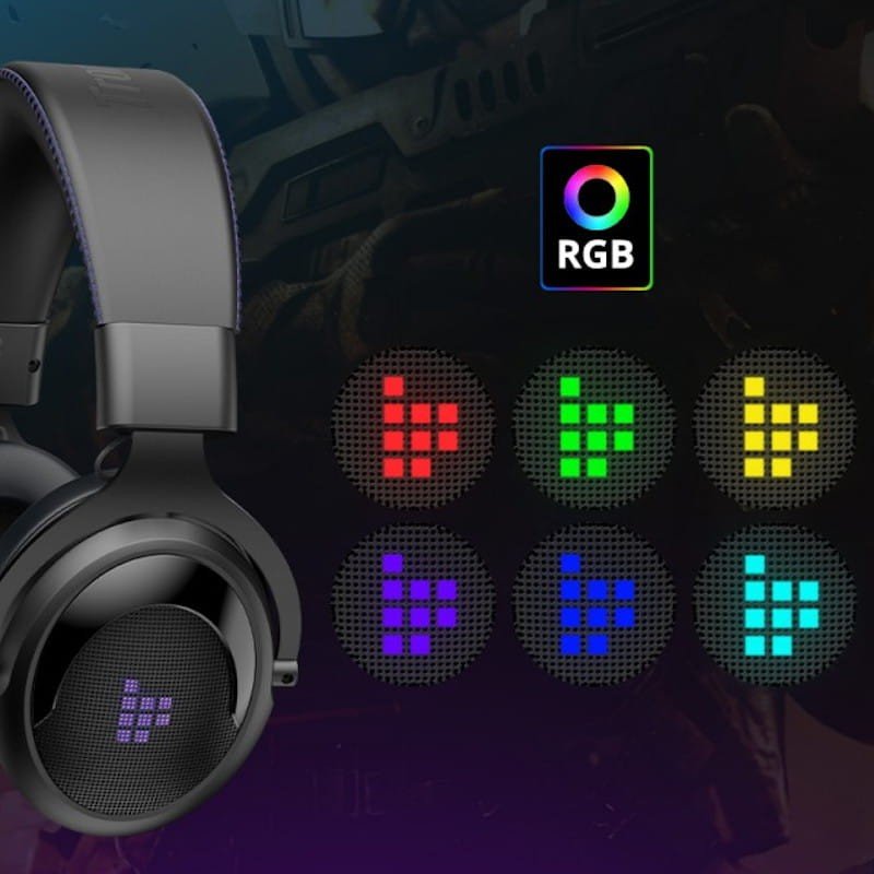 Auscultadores Gaming Tronsmart Shadow Wireless RGB PC/PS4/XBOX One/Nintendo Switch Preto/Violeta - Image 9