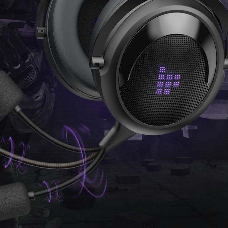 Auscultadores Gaming Tronsmart Shadow Wireless RGB PC/PS4/XBOX One/Nintendo Switch Preto/Violeta - Image 8