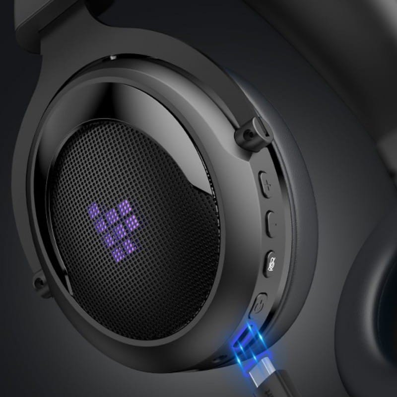 Auscultadores Gaming Tronsmart Shadow Wireless RGB PC/PS4/XBOX One/Nintendo Switch Preto/Violeta - Image 6