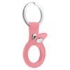 Porta Chaves em Couro p/ Localizador Apple Airtag (Rosa)