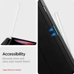 Capa Premium Spigen Urban Fit iPad Pro 12.9 2021 5th Generation com Pencil Holder Preta - Image 3