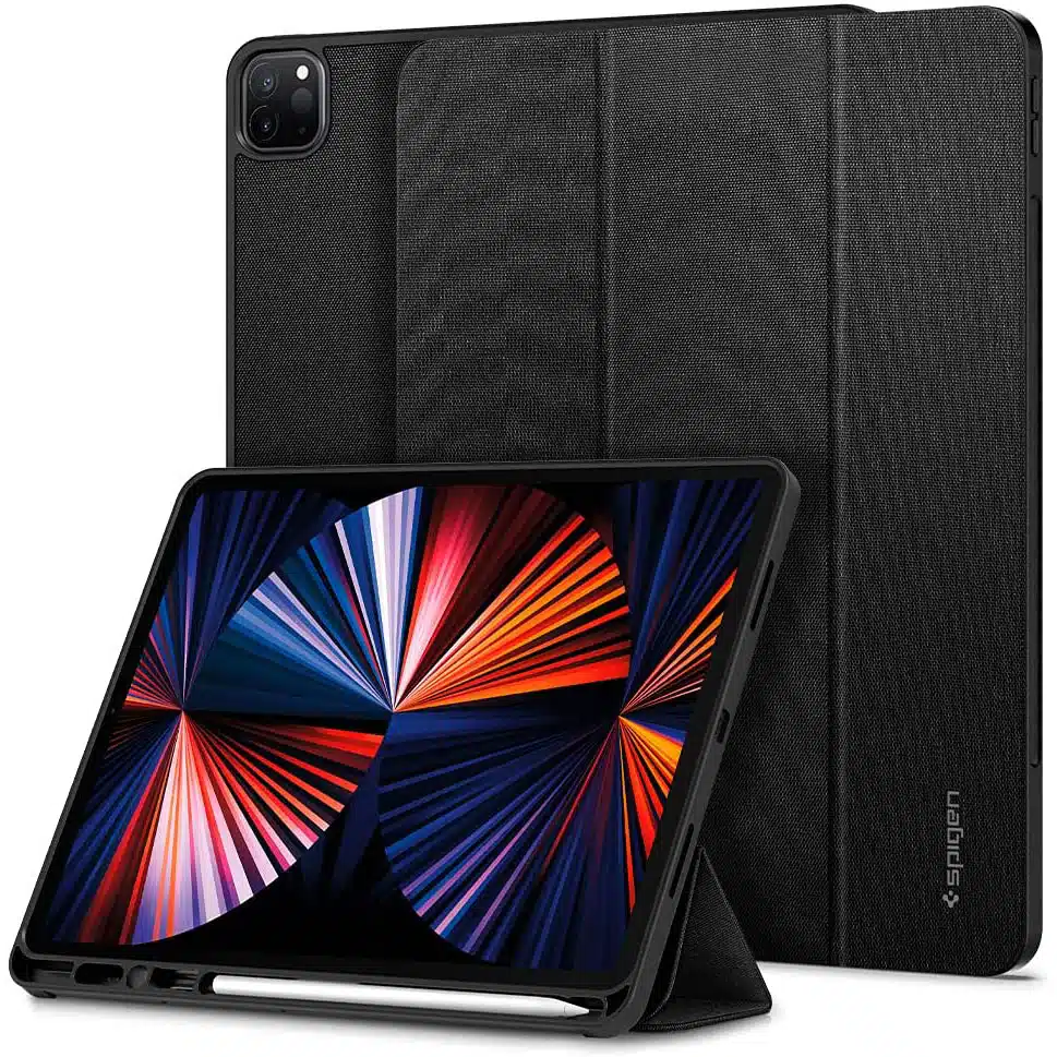 Capa Premium Spigen Urban Fit iPad Pro 12.9 2021 5th Generation com Pencil Holder Preta