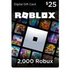 Roblox Gift Card - 2500 Robux [Inclui item virtual exclusivo] [Código do jogo online]