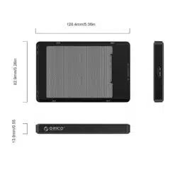 Caixa Externa 2.5" Orico 2169U3 SATA I/II/III para USB 3.0 Micro-B Preta - Image 4