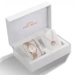 Ibso Colar+pulseira+conjunto De Relógio All-match - Gold