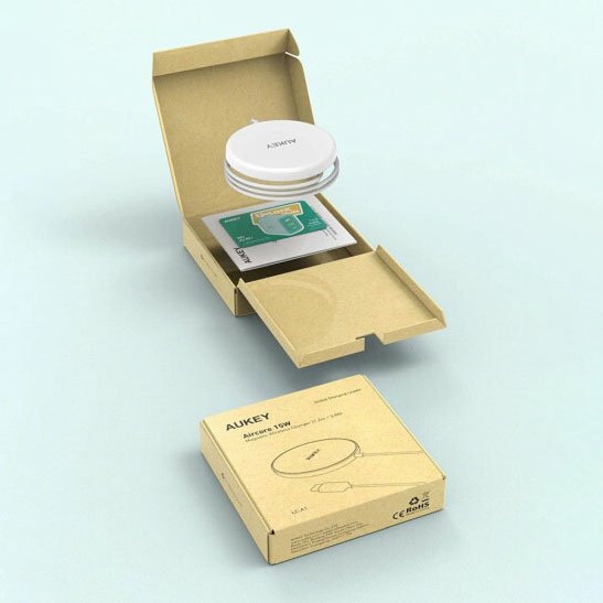 Carregador Wireless AUKEY Aircore 15W Branco - Image 3