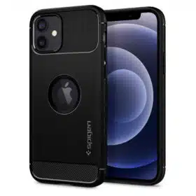 Capa Spigen iPhone 12/12 Pro Case Rugged Armor Preta