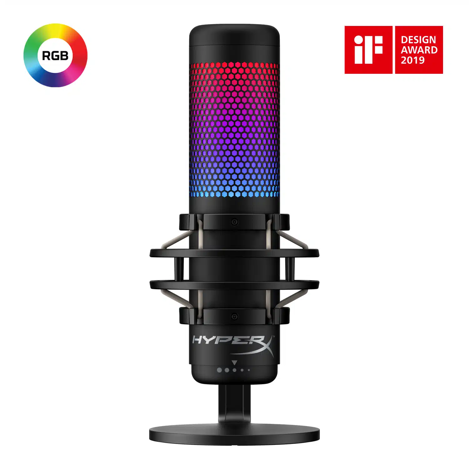 Microfone HyperX QuadCast S Gaming RGB USB