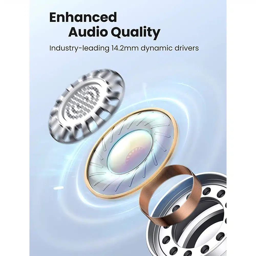 Auriculares (Earbuds) UGREEN HiTune T2 Bluetooth 5.0 Wireless Brancos - Image 3