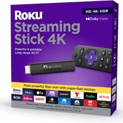 Roku Streaming Stick 4K | 4K/HDR/Dolby Vision com controle remoto de voz Roku
