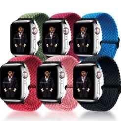 Bracelete Green Lion Braided Sololoop Ajustavel - Apple Watch 42/44/45mm