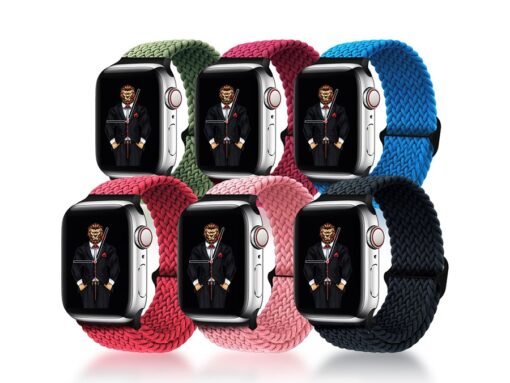 Bracelete Green Lion Braided Sololoop Ajustavel - Apple Watch 42/44/45mm