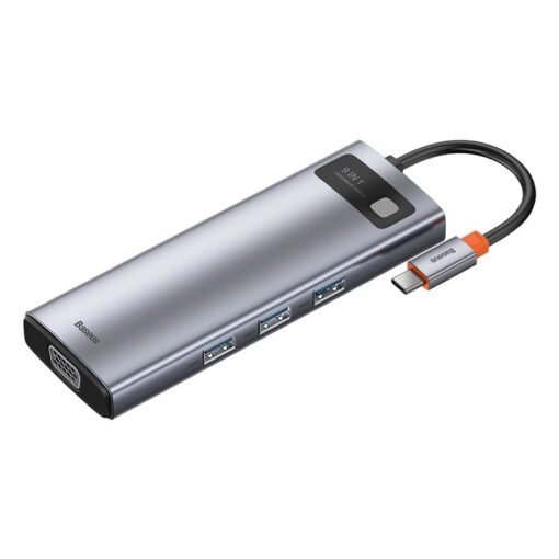 Baseus Metal Gleam Series 9-in-1 Multifunctional Type-C HUB Docking Station