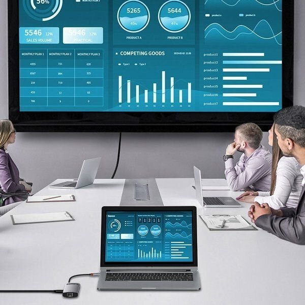 Baseus Metal Gleam Series 8-in-1 Multifunctional Type-C HUB Docking Station - Image 4