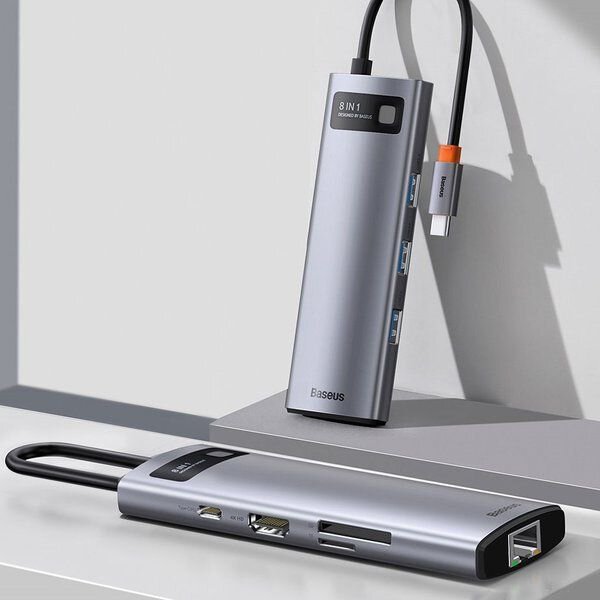 Baseus Metal Gleam Series 8-in-1 Multifunctional Type-C HUB Docking Station - Image 5