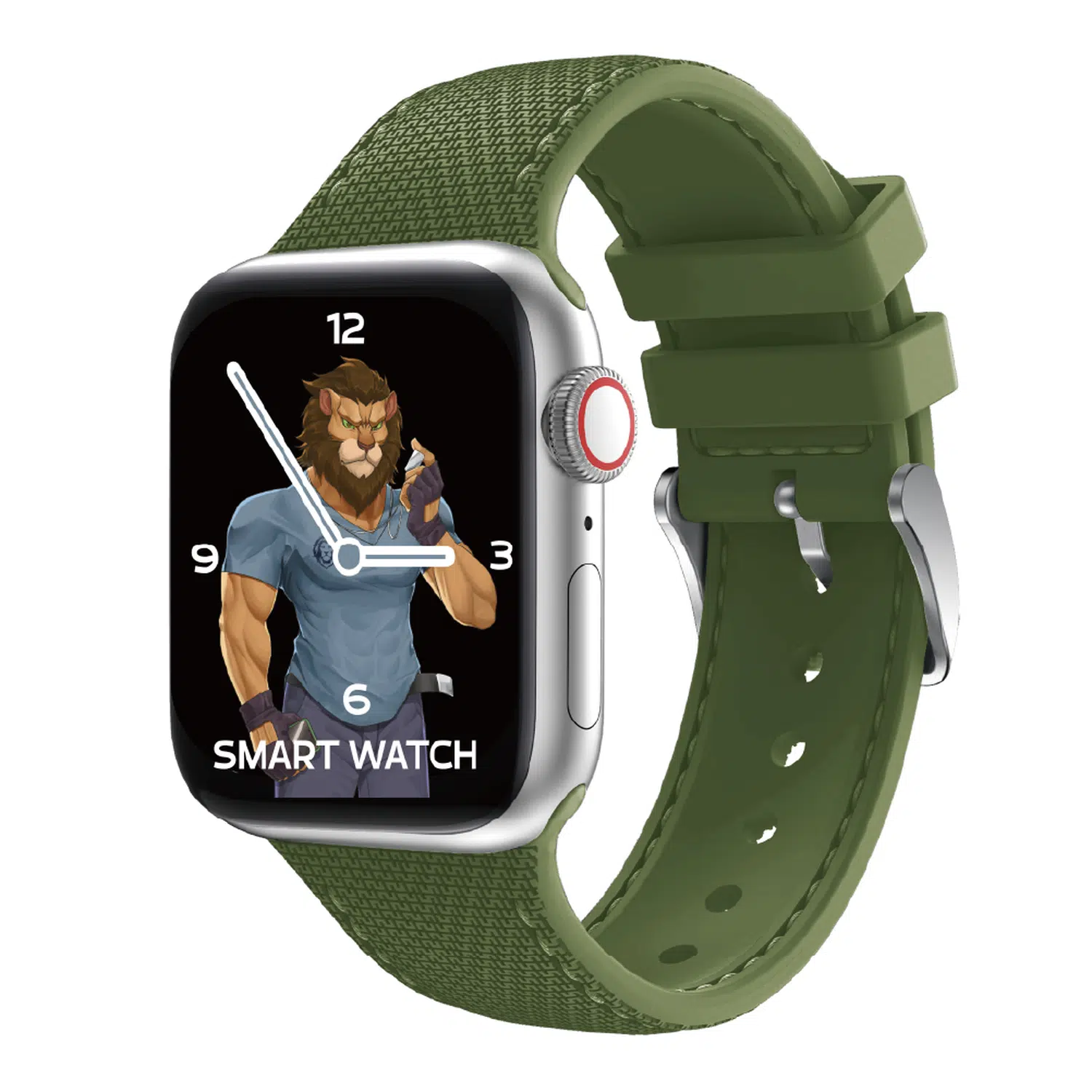 Bracelete Green Lion Elite Silicone Ajustável p/ Apple Watch 38/40/41mm - Verde