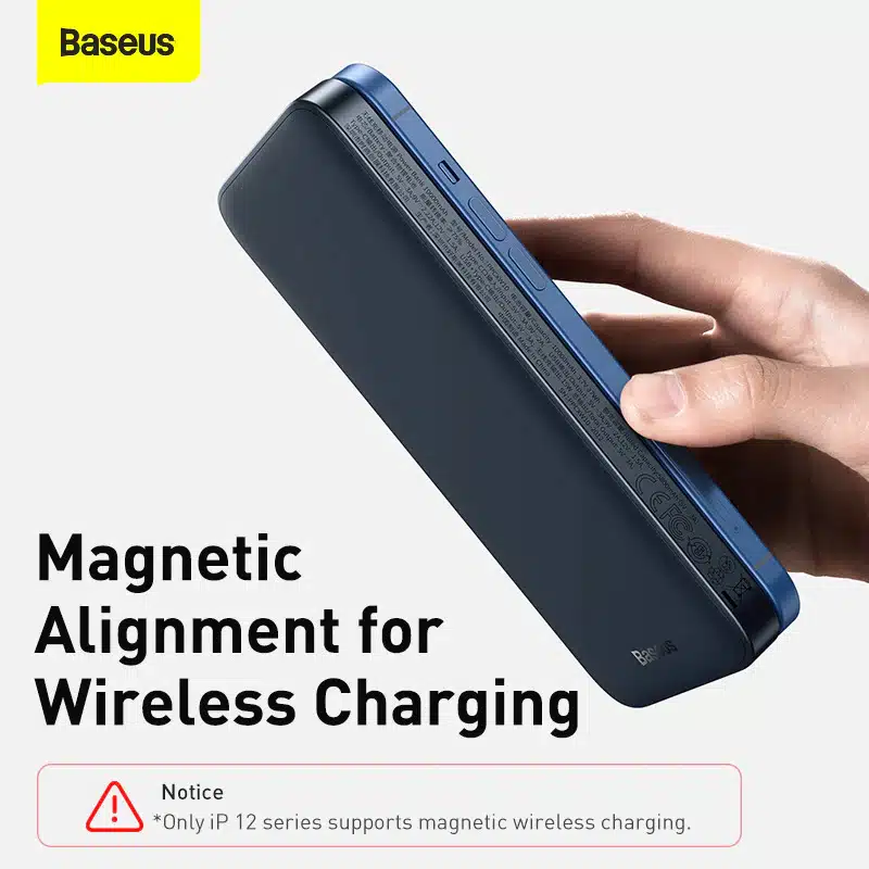 Baseus carregador magnético wireless 10000mAh 20W (PowerBank Sem fios) - Roxo - Image 3