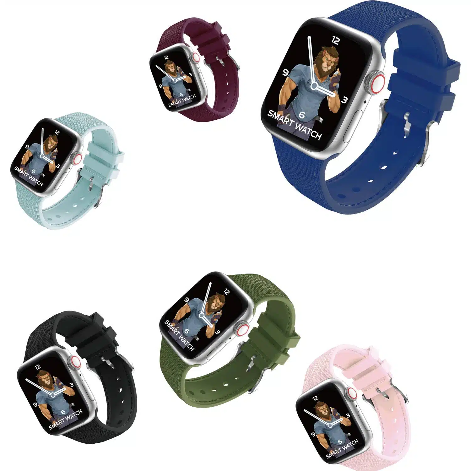 Bracelete Green Lion Elite Silicone Ajustável p/ Apple Watch 38/40/41mm - Verde - Image 2