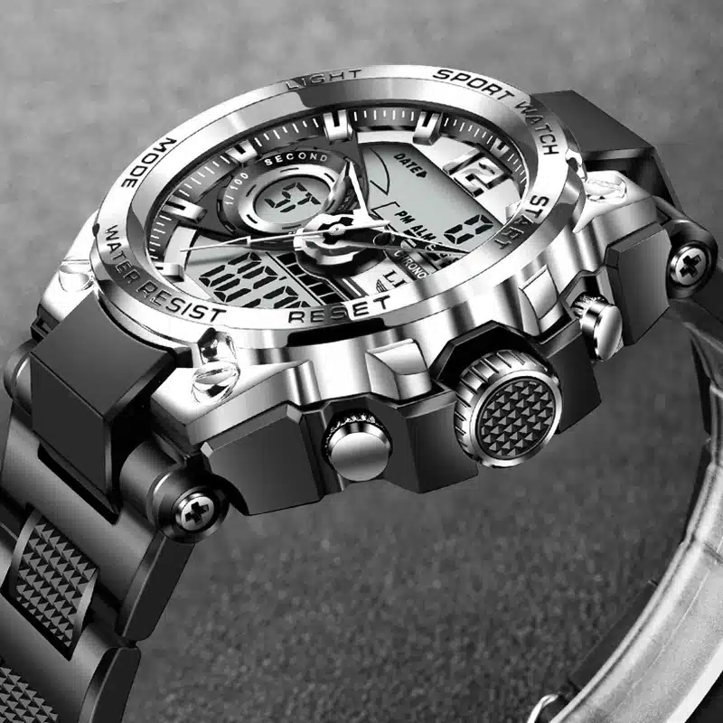 Relógio Lige Tático Militar Masculino Desportivo 50mm À Prova D'água - Image 4