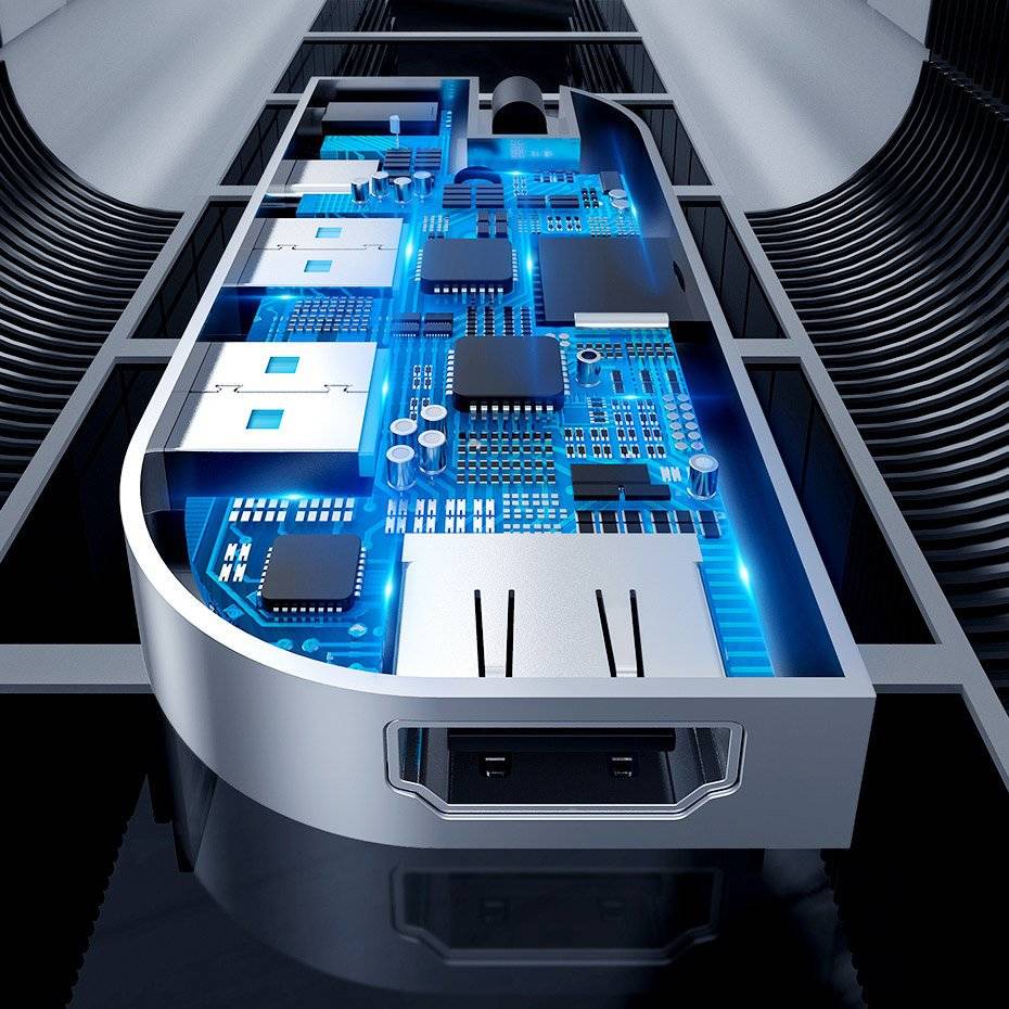 HUB multifuncional Baseus 6 em 1 USB Tipo C, leitor de cartão de memória (USB 3.0, HDMI, micro SD) Fornecimento de energia 60 W - Image 6