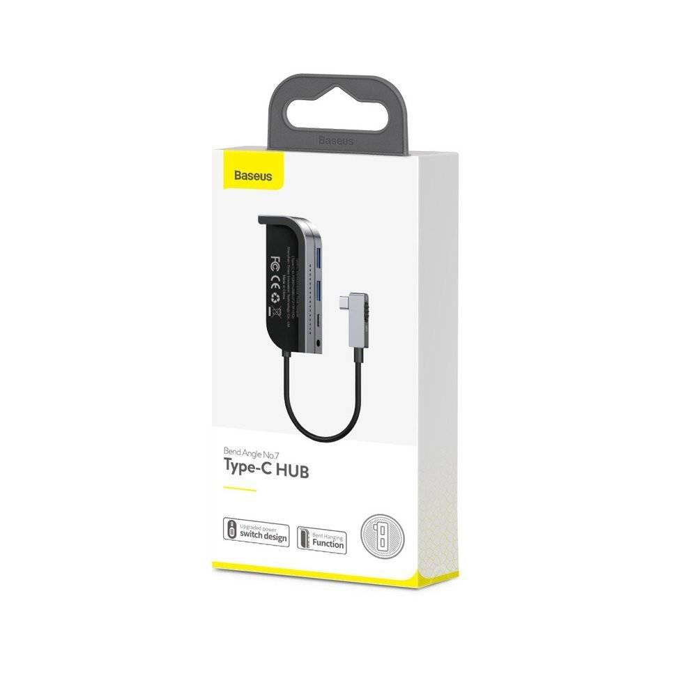 HUB multifuncional Baseus 6 em 1 USB Tipo C, leitor de cartão de memória (USB 3.0, HDMI, micro SD) Fornecimento de energia 60 W - Image 2