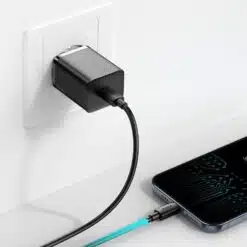 Alternative view of Carregador Baseus Super Si 1C rápido USB Tipo C 20W + Cabo USB Tipo C - Lightning 1m Branco