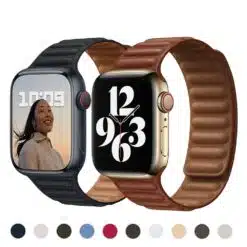 Bracete de couro p/ Apple Watch 42/44/45mm
