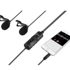 Alternative view of Microfone de Lapela Duplo BOYA BY-M1DM, Omni Direcional - Preto