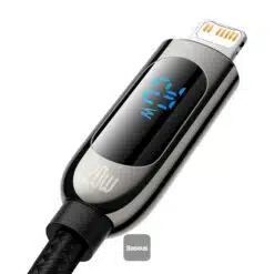 Alternative view of Cabo de Dados de Carregamento Rápido Tipo-C para lightnig (iPhone) Baseus Display  20W Preto (2m)
