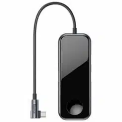 HUB Baseus Type-C 3.0 Áudio - 4k HD PD e Carregador p/ Apple Watch