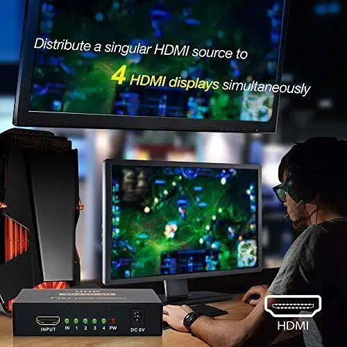 HDMI Spliter 4 em 1   V1.4 Alimentado Compativel Full HD e 4K - Image 6