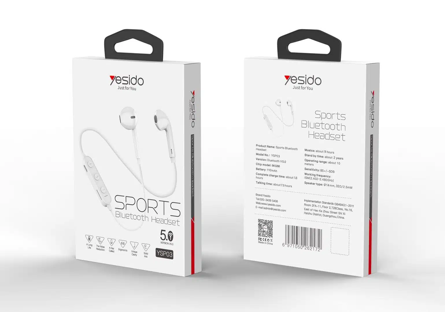 Auriculares Sport Bluetooth com Slot Micro SD YSP03 Yesido - Image 2