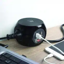 Alternative view of Régua Ewent EW3939 Cube Power 3 Tomadas Schuko + 3 USB 2.4A Preto