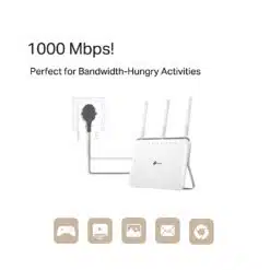 Powerline TP-Link AV1000 Gigabit Passthrough Powerline Starter Kit - Image 3