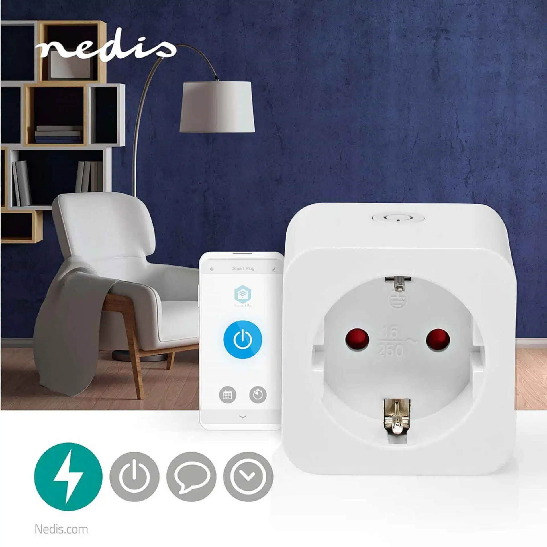 Nedis Pack 3x Tomadas Inteligentes Wi-fi 3680W Smartlife - Image 2