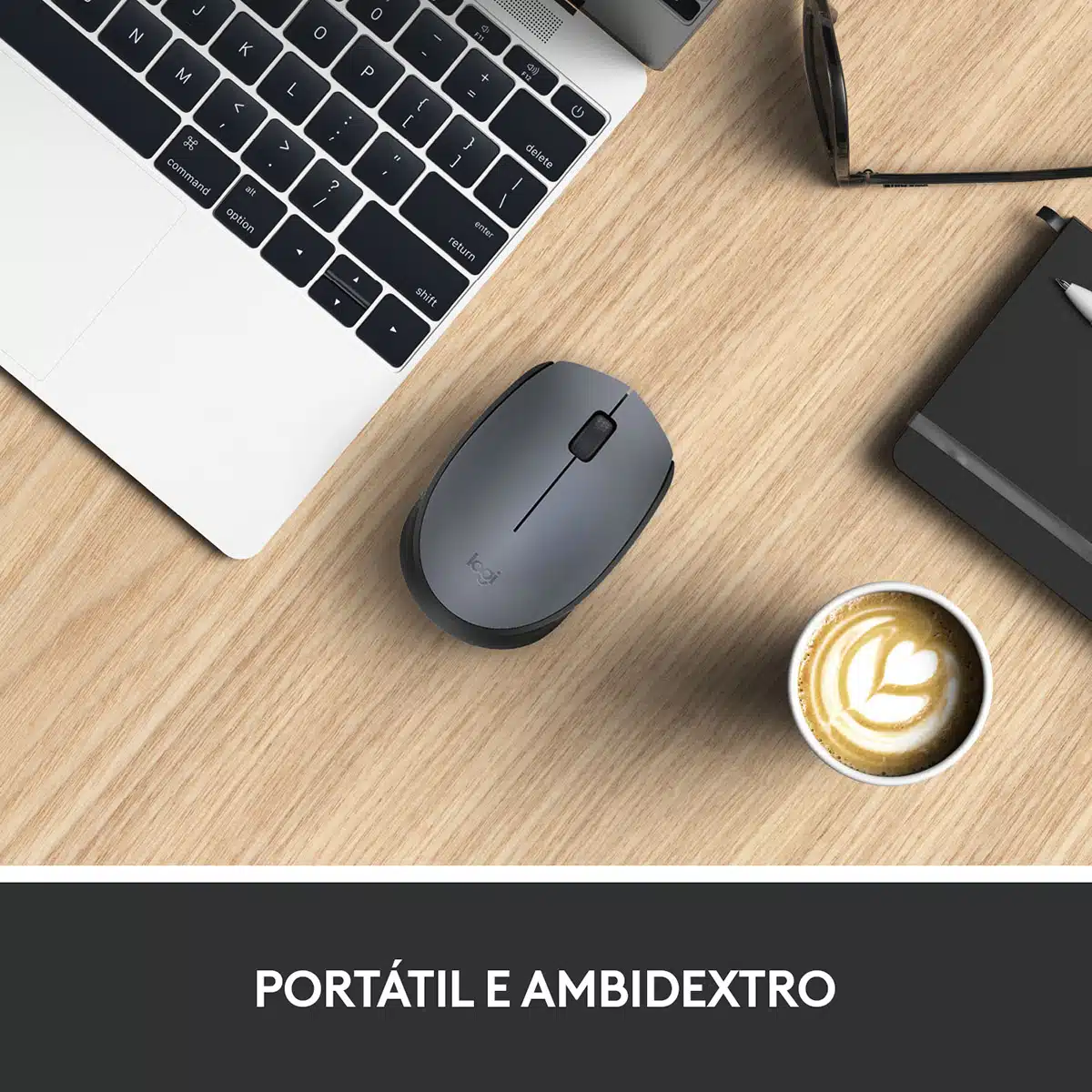 Rato Óptico Logitech M170 Wireless 1000DPI Cinza/Preto - Image 3