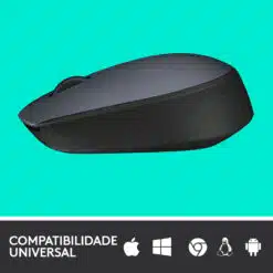 Rato Óptico Logitech M170 Wireless 1000DPI Cinza/Preto - Image 4