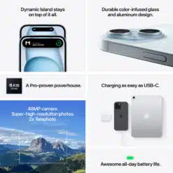 Smartphone Apple iPhone 15 6.1" 128GB Preto - Image 8