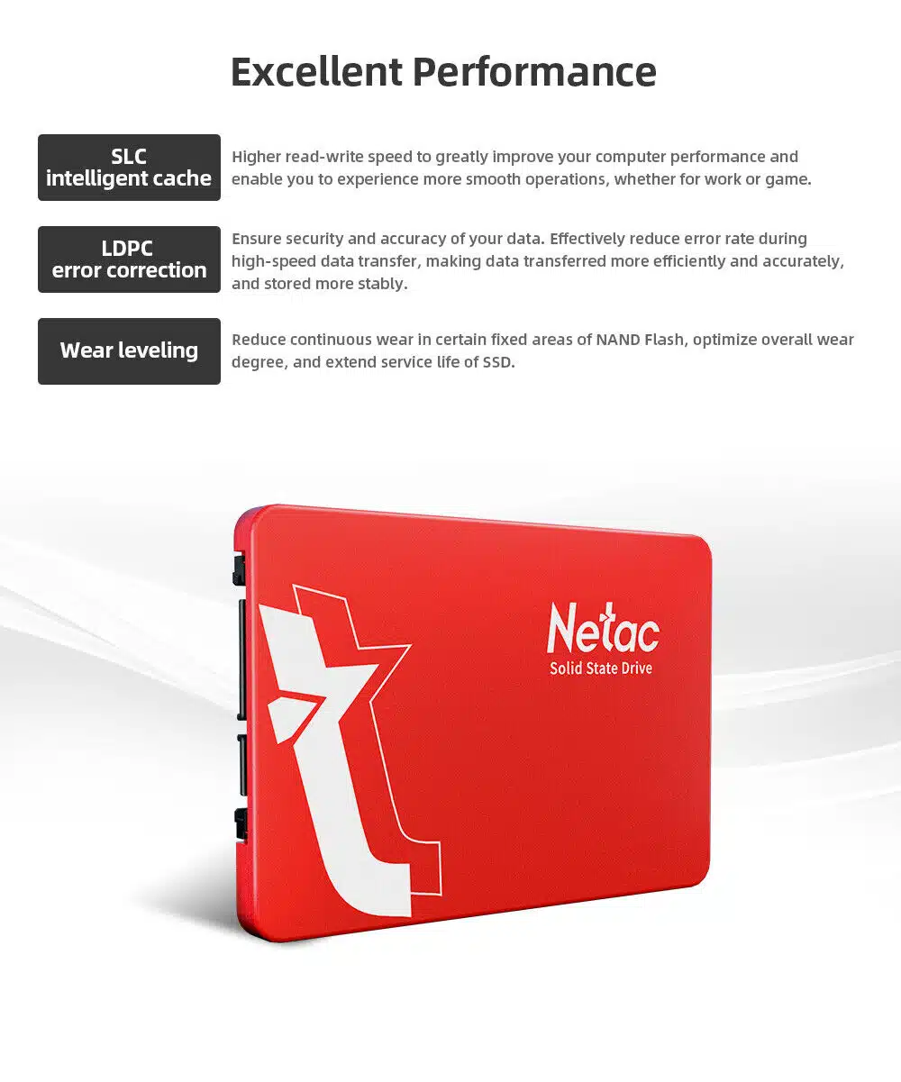 Disco SSD 2.5′ Netac 2TB 3D SATA III até 6Gbs - Image 2
