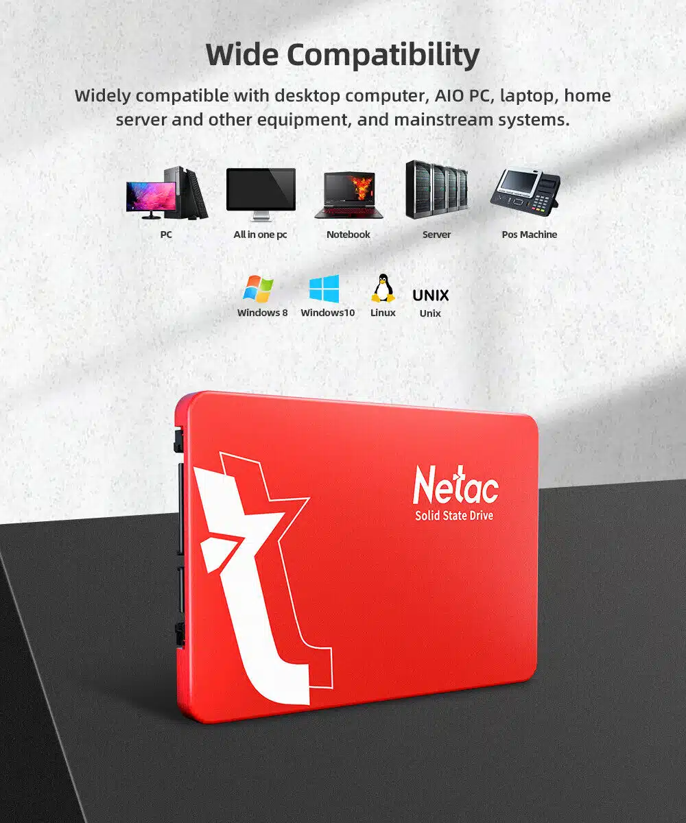 Disco SSD 2.5′ Netac 2TB 3D SATA III até 6Gbs - Image 4