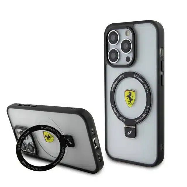 Capa Ferrari iPhone 15 Pro Max Magsafe Ring Stand - Transparente - Image 4
