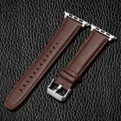 Bracelete de couro para Apple Watch 42,44,45,49mm Yesido WB42 - Marron Escuro