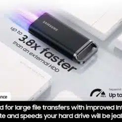 Alternative view of SSD Externo Samsung T5 EVO 8TB USB 3.2 Gen 1 Type-C Preto