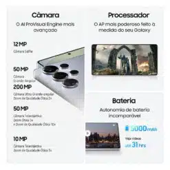Smartphone Samsung Galaxy S25 Ultra 6.9" 12GB/512GB Dual SIM Branco Prateado Titânio - Imagem 5