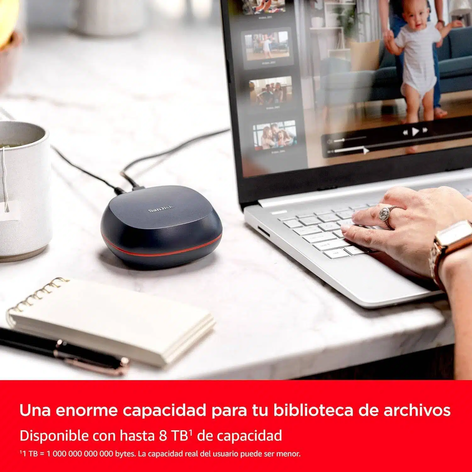 SSD Externo Sandisk Desk Drive 8TB USB-C 3.2 Gen 2 - Image 2