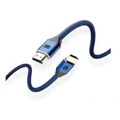 Cabo HDMI trançado Powerology 8K conectores 24K resolução 10K Dolby Atmos eARC - 3m